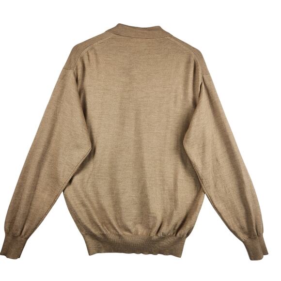 Gran Sasso Made in Italy Wool/Silk/Cashmere Luxury Knit Polo Sweater Men SZ M/L - Picture 2 of 16